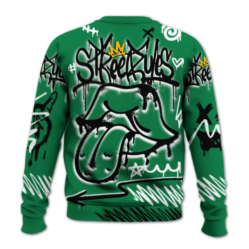 Sweatshirt To Match Pine Green 13s - Streetwear Break The Rules All Over Print
