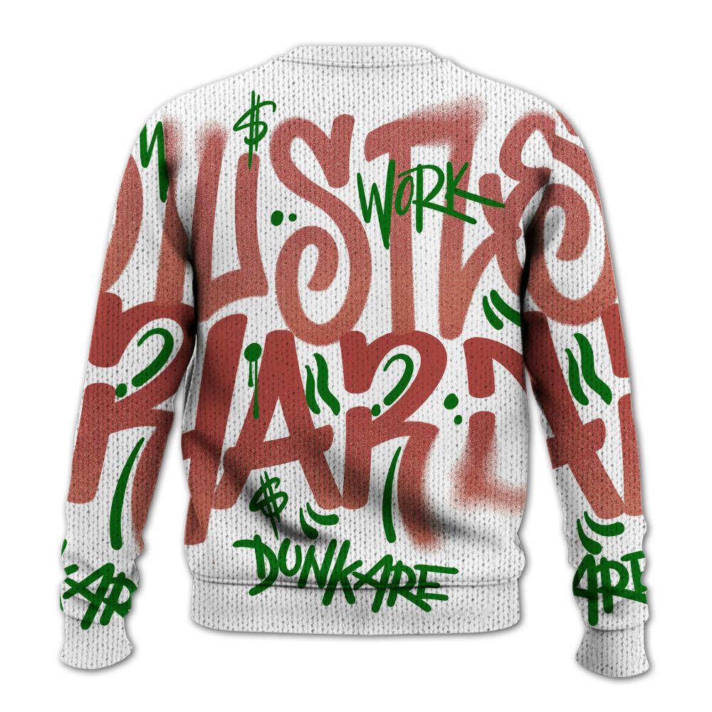 Knitted Sweater To Match Dune Red 13s - Angel Hustle Hard