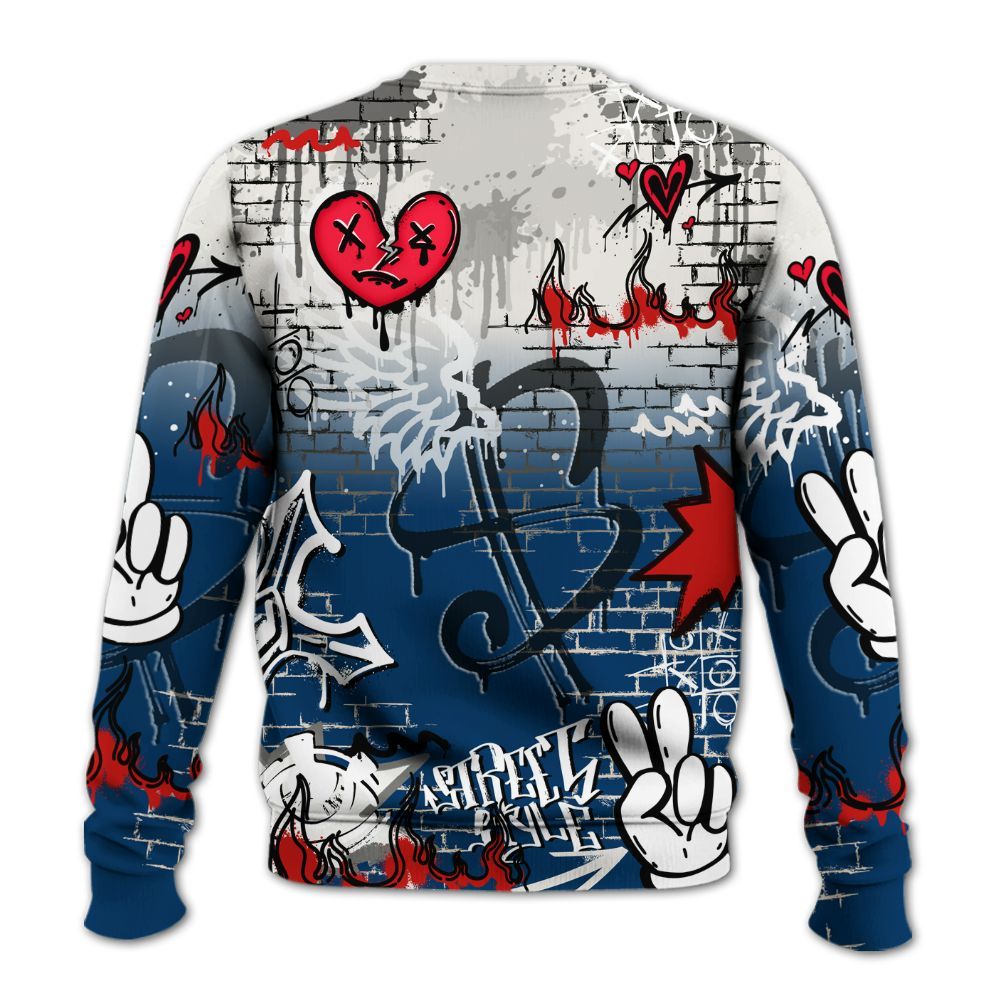 Sweatshirt To Match Retro Rare Air 11s - Been Dif2erent Drip Graffiti All Over Print