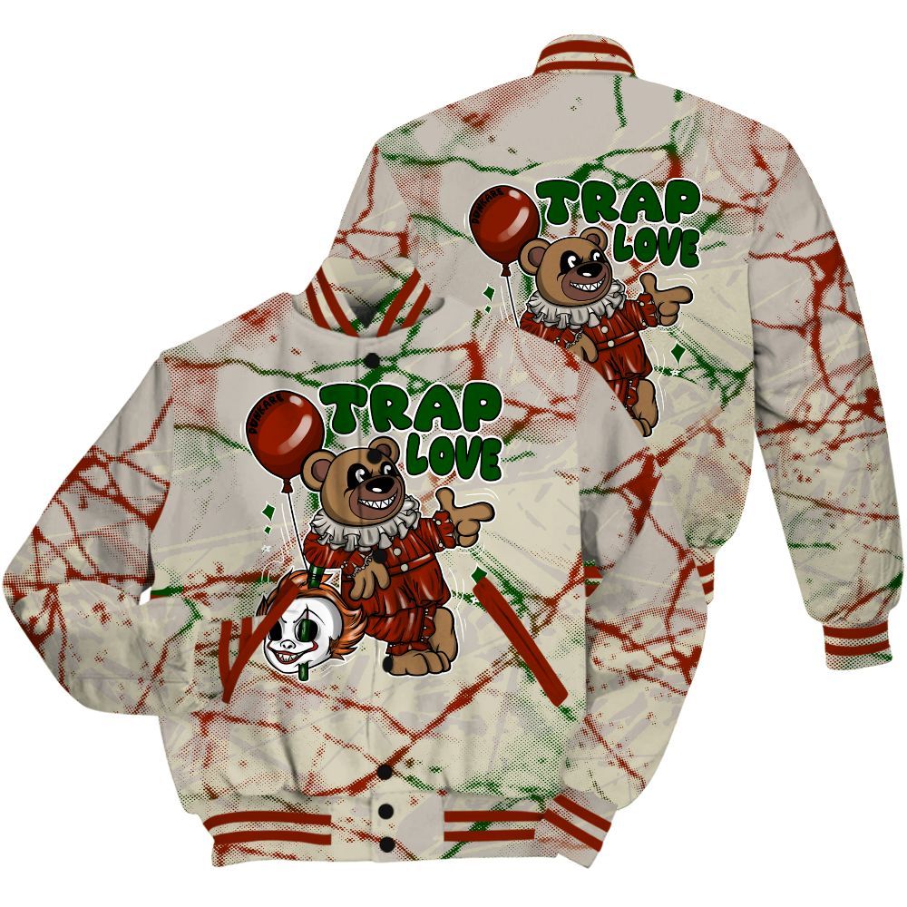 Varsity Jacket To Match El Grito 5s Shirt - Trap Loves Bear Profound All Over Print