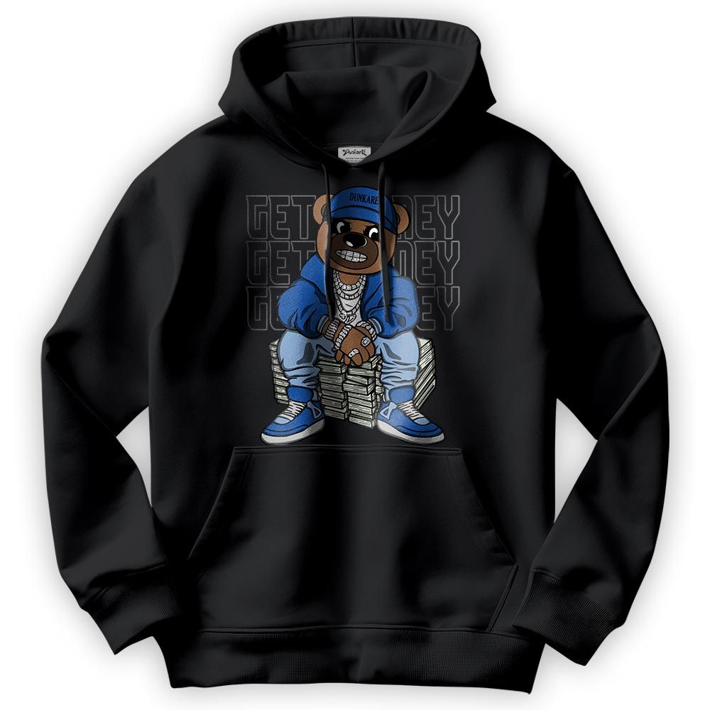 Sweatshirt To Match Low Space Royal 11s Hoodie - Get Money Bear Hoodie Unisex