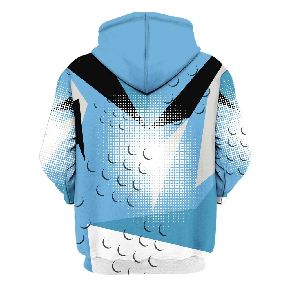 Hoodie To Match SB Dunk Low University Blue - Poly Custom Name Number 23 5s All Over Print