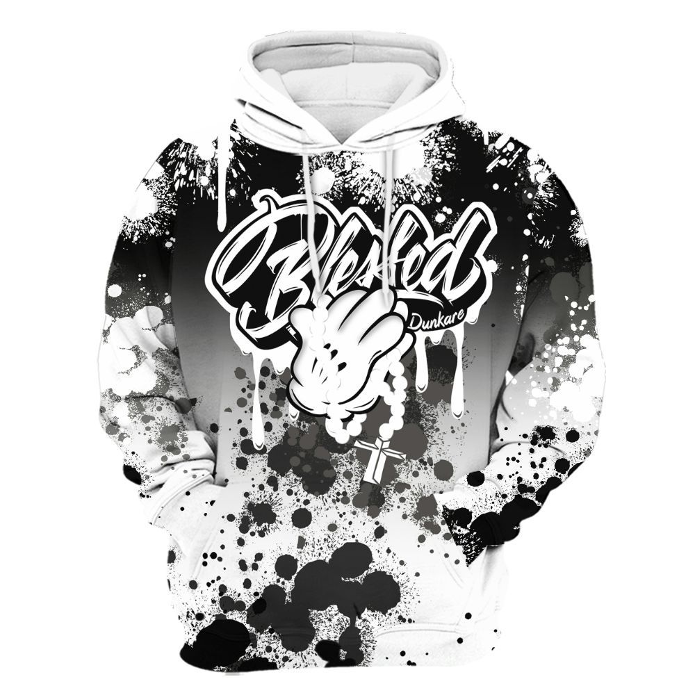 Hoodie To Match Kobe 9 EM Protro Halo - God Blessed Ink Drip All Over Print