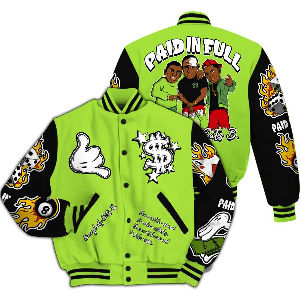 Varsity Jacket To Match Kobe 6 SE Grinch - Everybody Paid In Full Graphic All Over Print