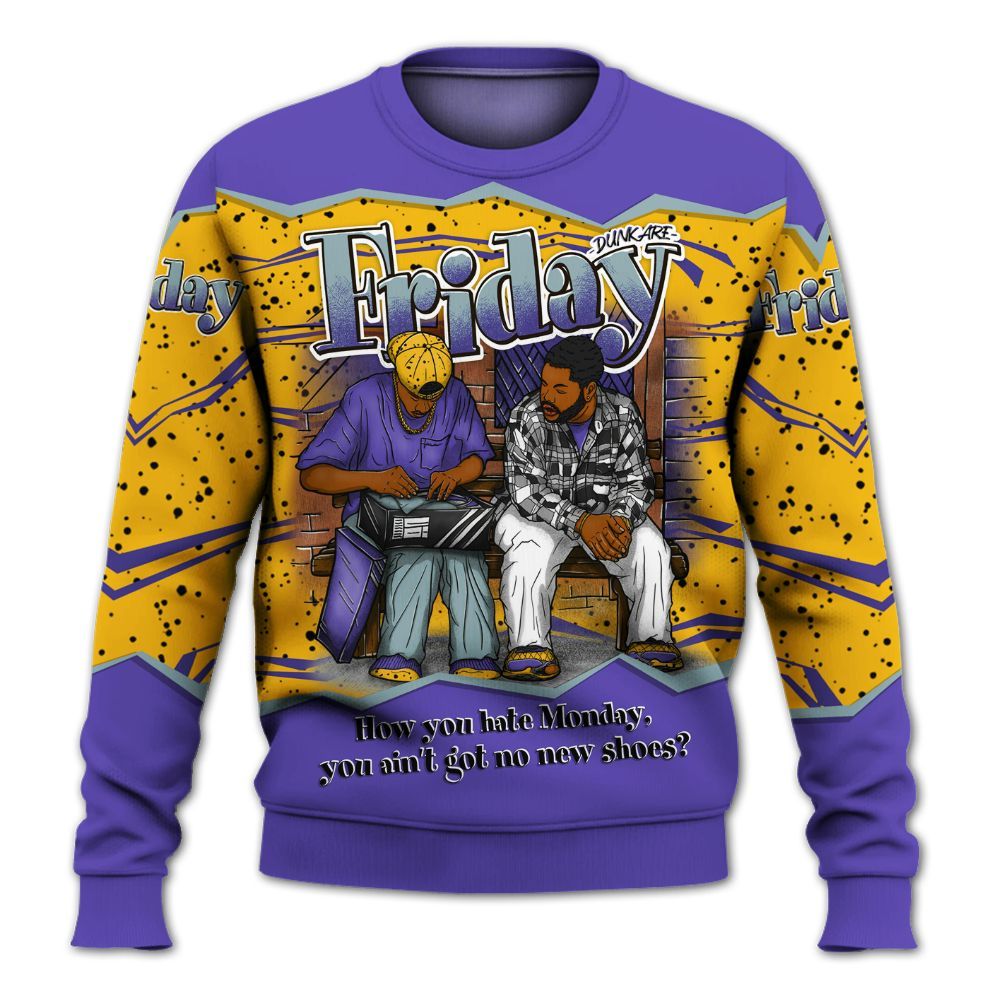 Sweatshirt To Match Imperial Purple 4s - Friday Movie 90s TV All Over Print