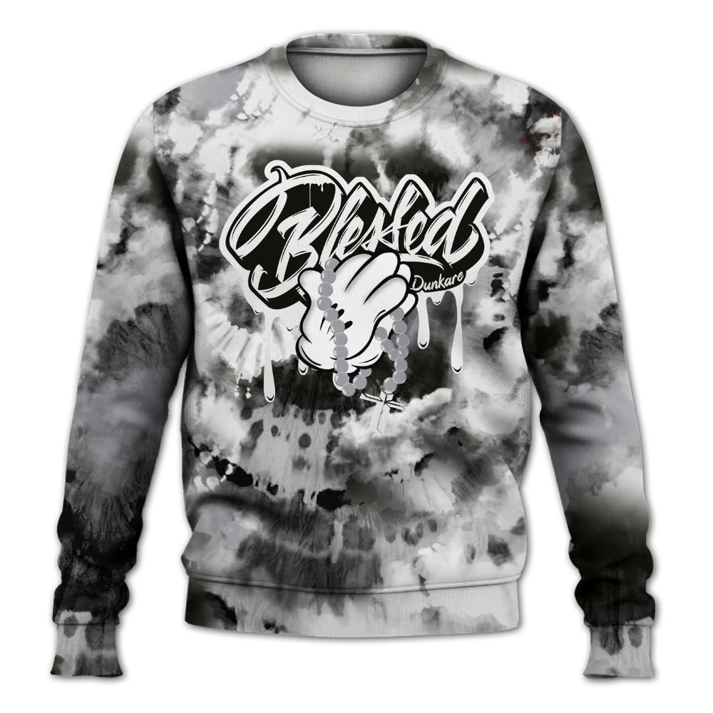 Sweatshirt To Match Baroque Brown 12s - God Blessed Tie Dye All Over Print