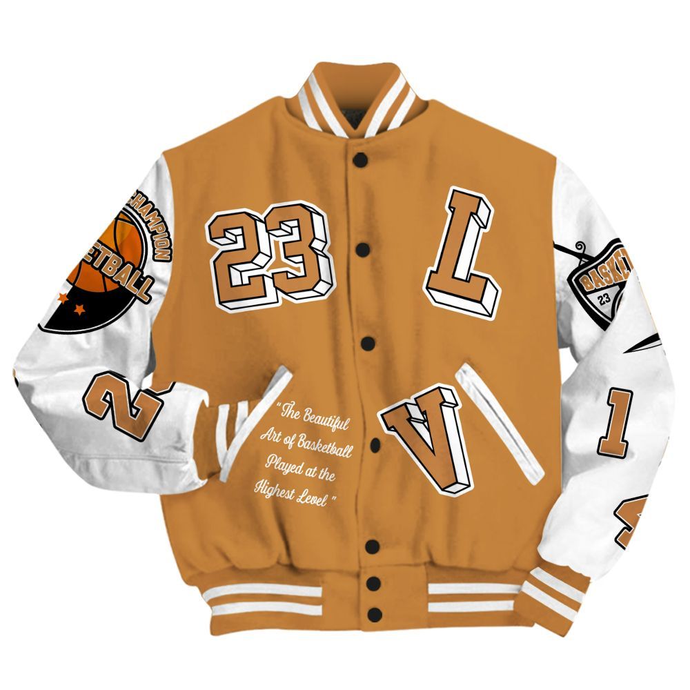 Varsity Jacket To Match Dunk Low Nature Wheat Suede - The GOAT Got Em Streetwear All Over Print