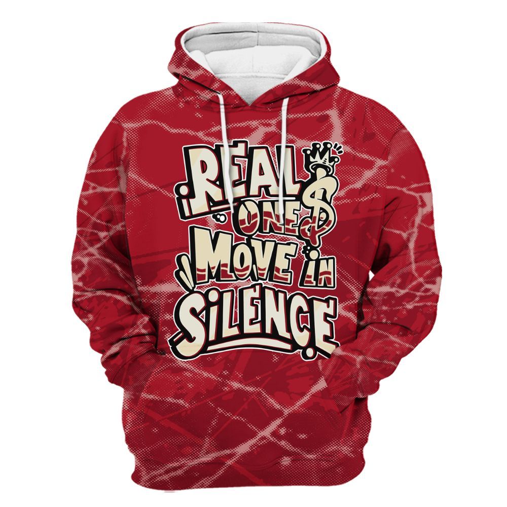 Hoodie To Match 2025 High OG Cinnabar 1s - Ones Move In Silence Graphic All Over Print