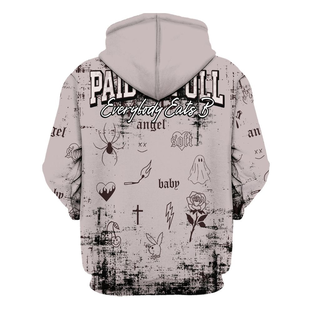 Hoodie To Match AMM Air Smokey Mauve 6s - Paid In Full Money All Over Print