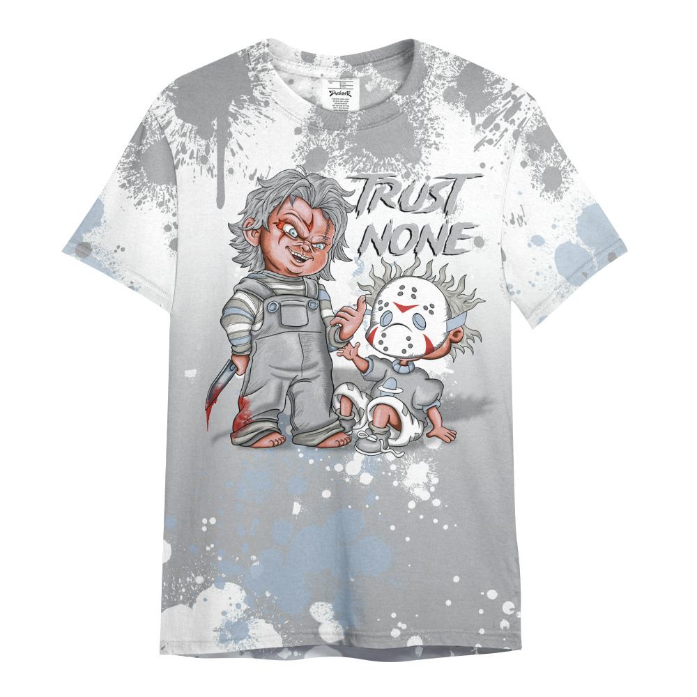 Shirt To Match Low OG Wolf Grey 1s - Trust No One Scary All Over Print