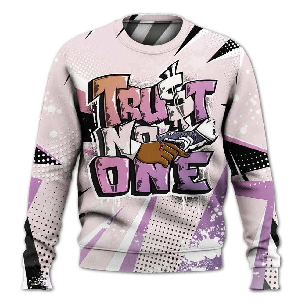 Sweatshirt To Match Book Sunrise 1s - Poly Trust No One Dripping All Over Print