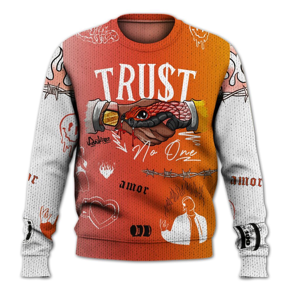 Knitted Sweater To Match Dunk High Candy Corn - Snake Trust No One