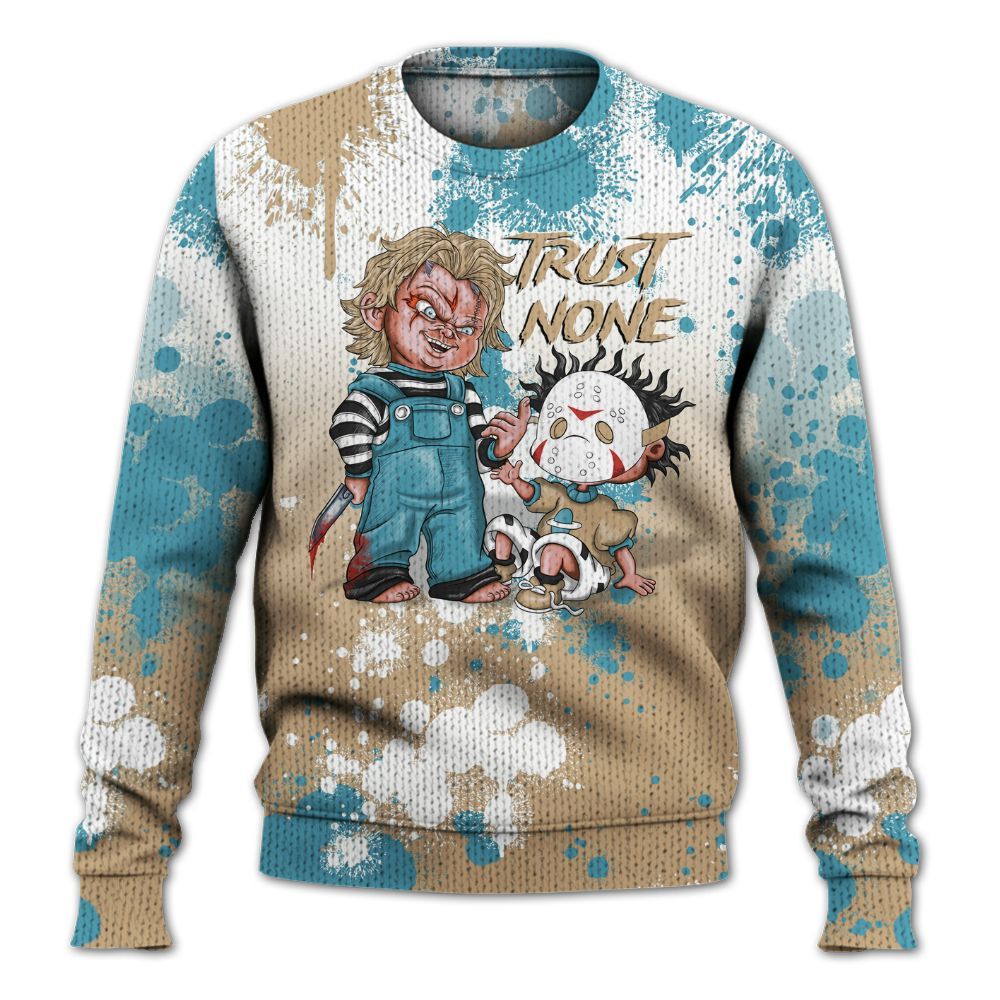 Sweater To Match H-Town 11s - Trust No One Scary Graphic