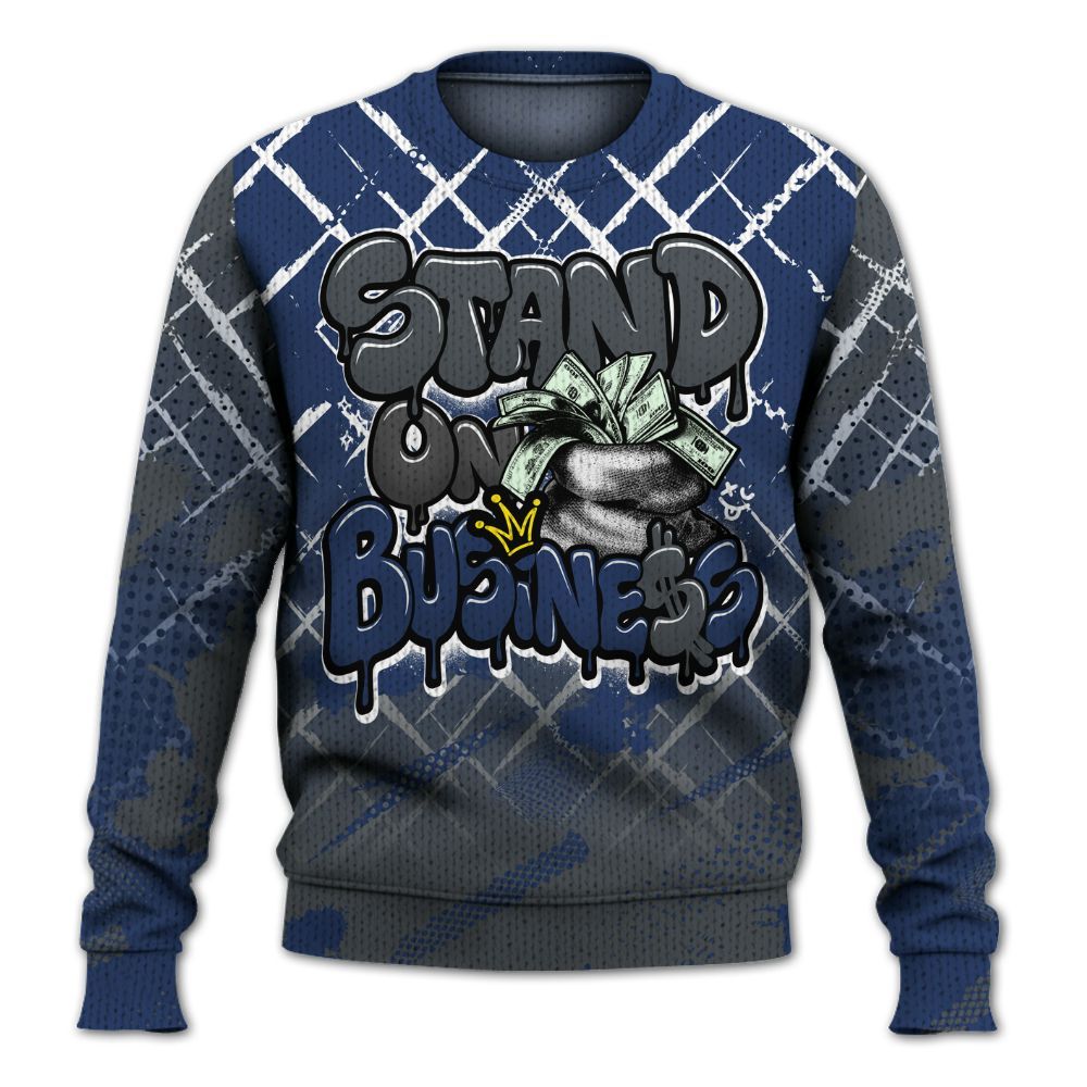 Knitted Sweater To Match Retro Flint 13s - Halftone Stand Business Dripping