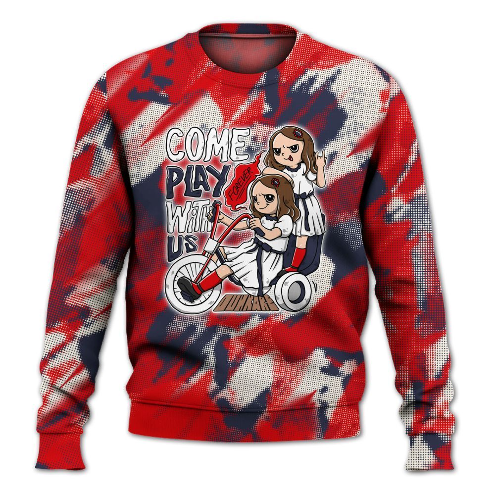 Sweatshirt To Match Low OG Howard University 1s - Come Hangout Halloween Abstract Halftone All Over Print