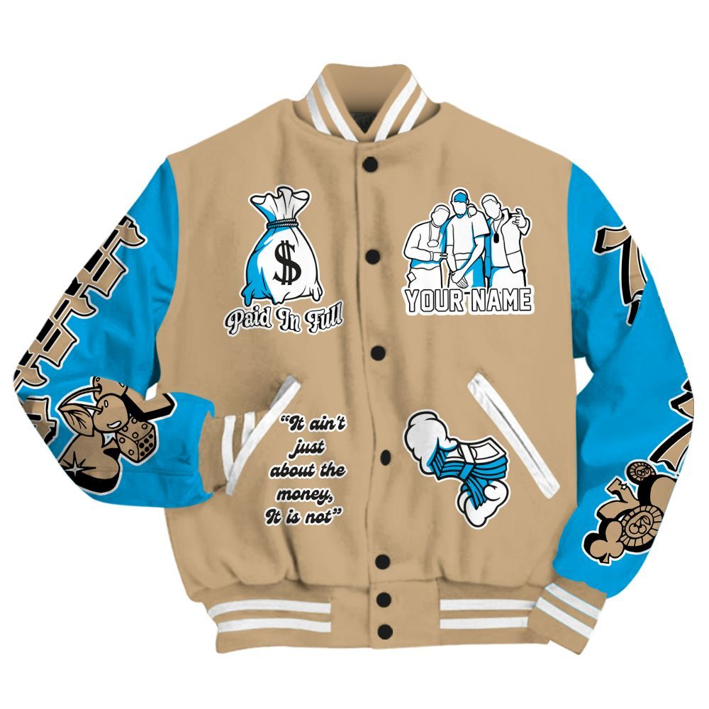 Varsity Jacket To Match H-Town 11s - Paid In Full Baseball Varsity Jacket Custom Name All Over Print