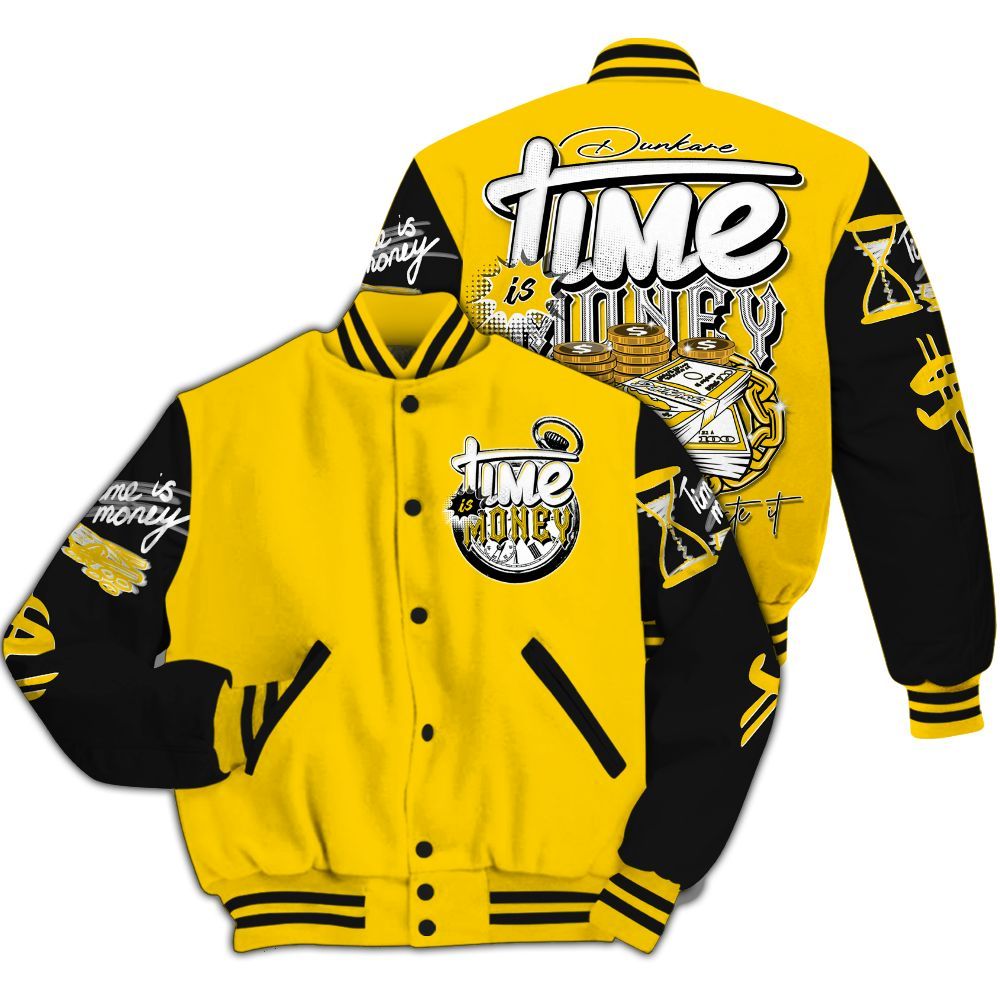 Varsity Jacket To Match Corteiz Air Max 95 Tour Yellow - Time Is Money All Over Print