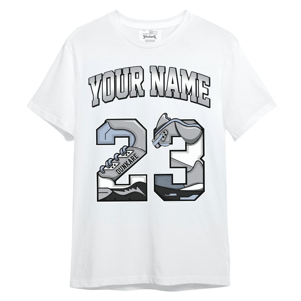 Shirt To Match Low OG Wolf Grey 1s - Custom Name Number 23 5s Unisex Shirt