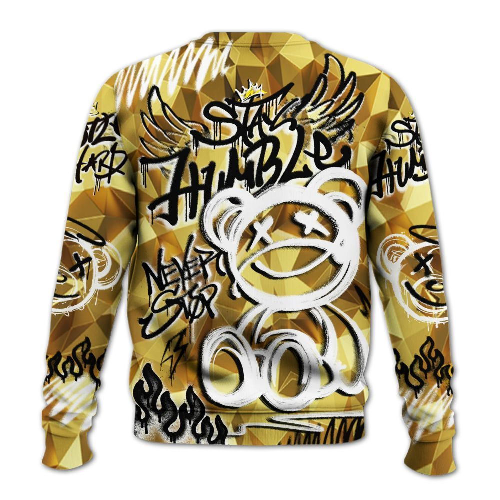 Sweatshirt To Match NET Gold 4s - Humble Drip Streetwear Graffity All Over Print