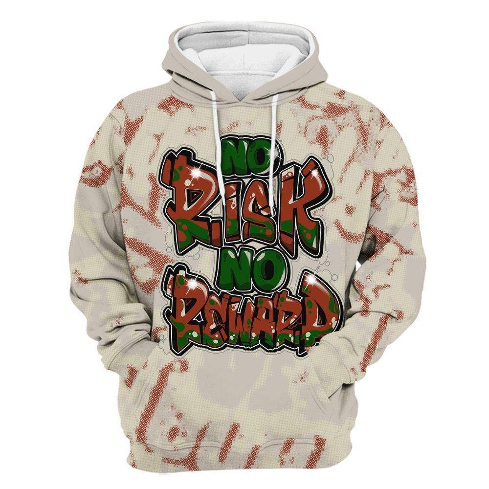 Hoodie To Match El Grito 5s - No Risks No Reward Street All Over Print