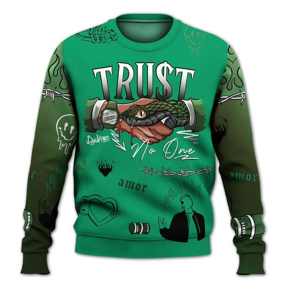 Sweatshirt To Match Foamposite Pro Pine Green 2025 - Snake Trust No One All Over Print