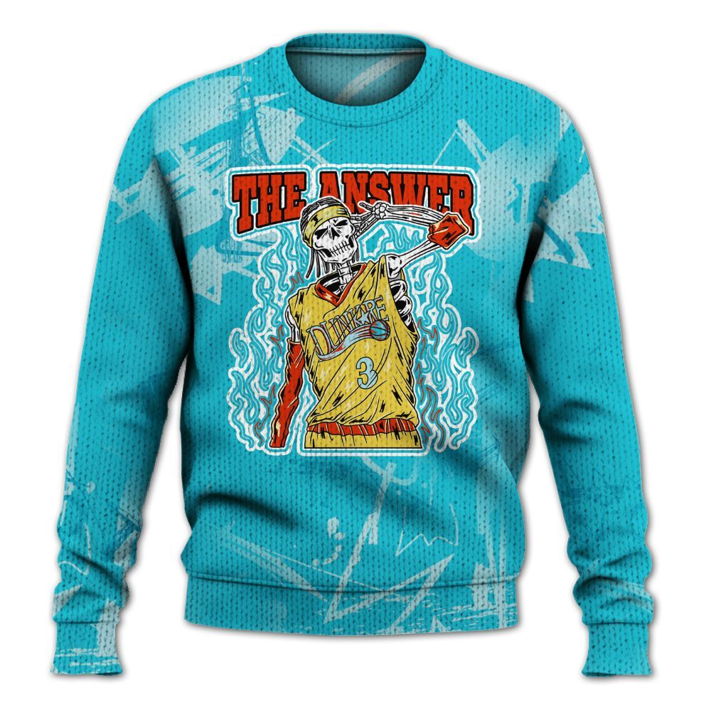 Knitted Sweater To Match Dunk Low KD 17 N7 - Allen Answer Skeleton Messyz