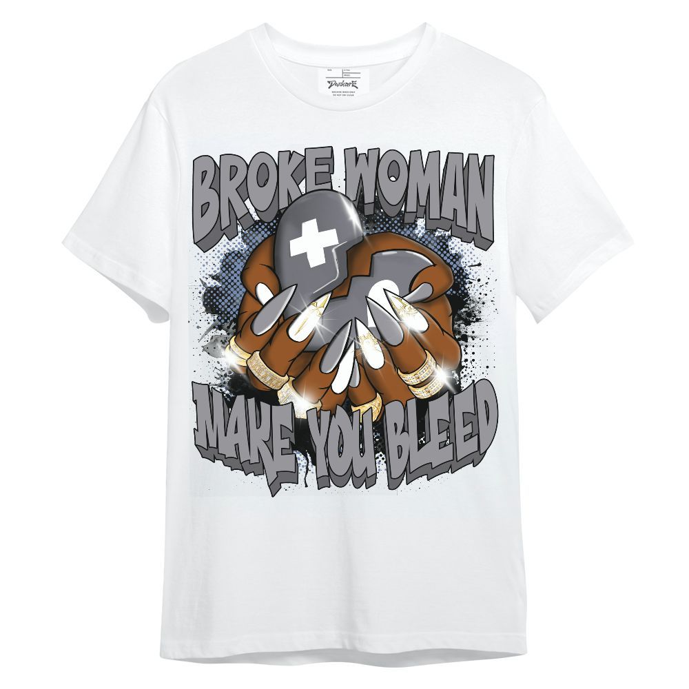 Shirt To Match Low Cement Grey 11s - Broke Woman Heart Retro Unisex Shirt