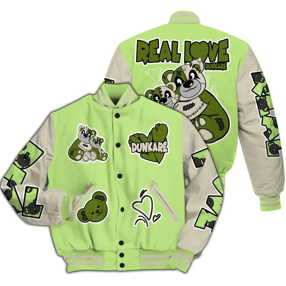 Varsity Jacket To Match Air Max Stussy Action Green - Sincere Fondness Bear All Over Print