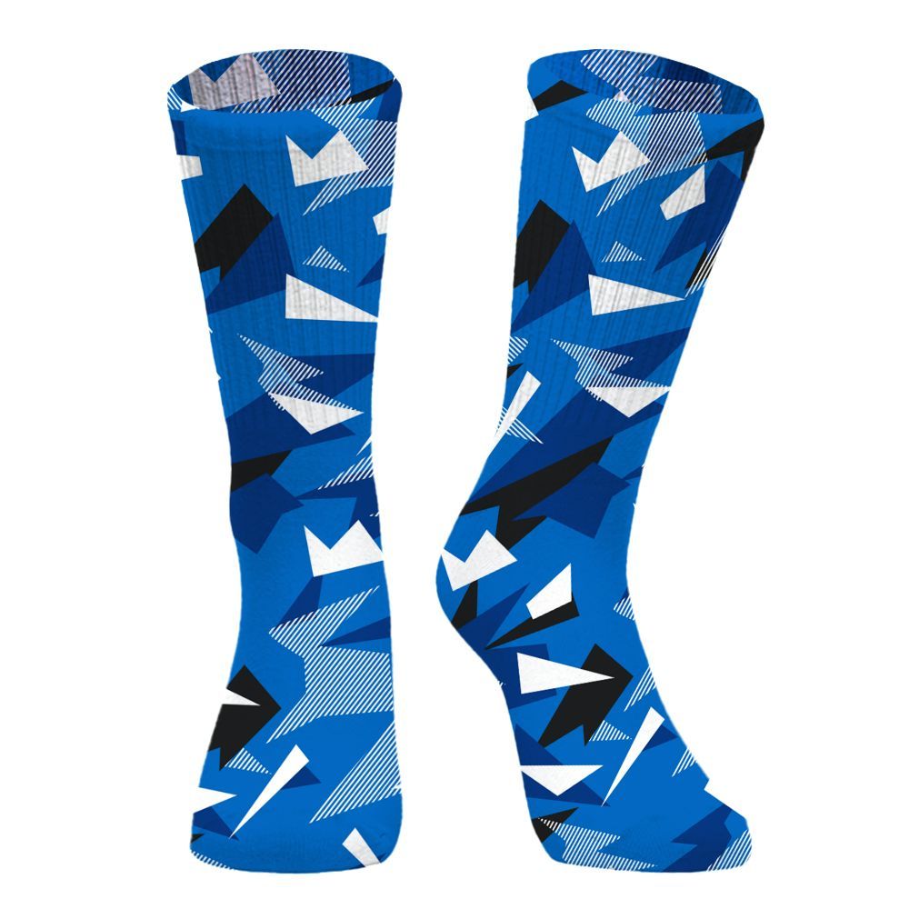 Sock To Match Blueberry 12s - Geometric Abstract Graphic