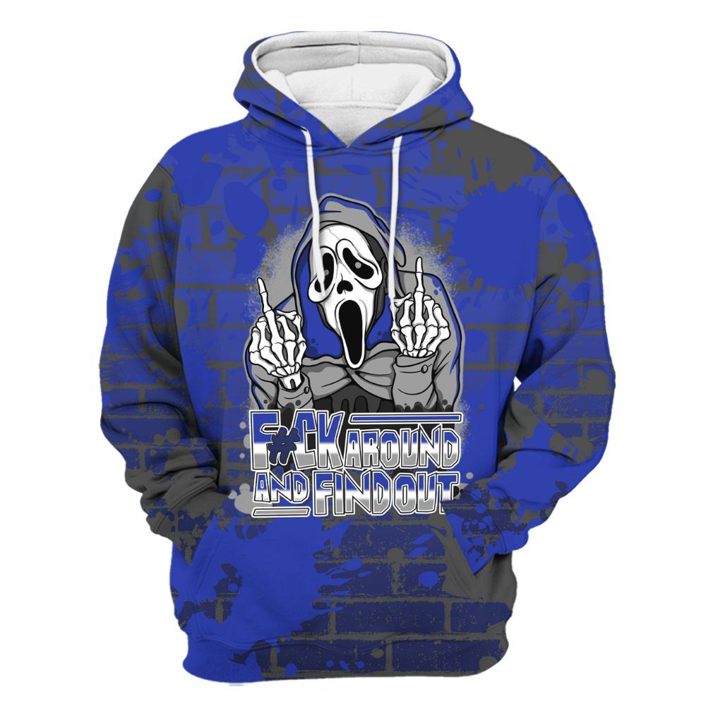 Hoodie To Match Air Max Plus Black Racer Blue - F#CK And Find Out Graphic Halloween All Over Print