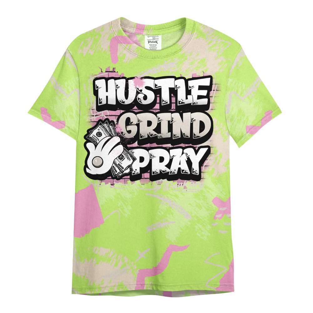 Shirt To Match Jack Black Night Silver - Hustle Grind Pray Graphic Street Style All Over Print