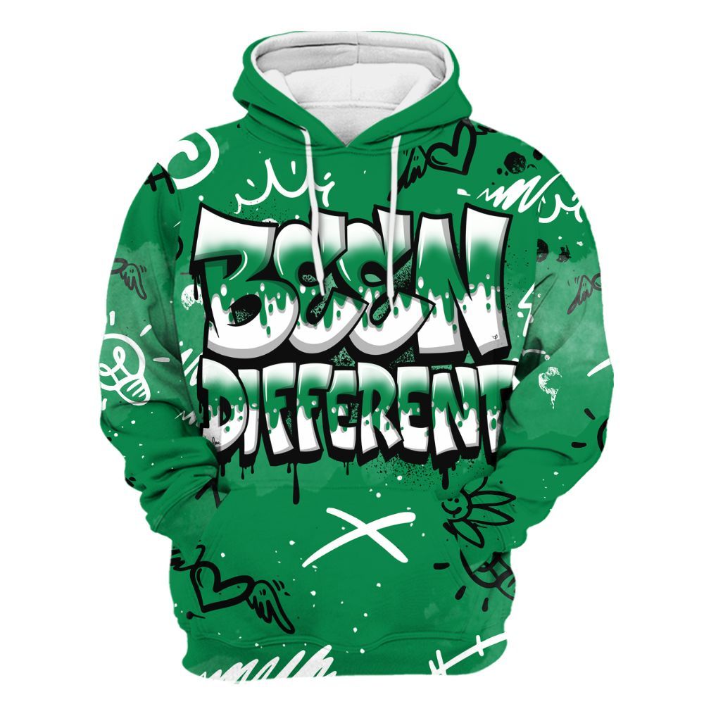 Hoodie To Match Mid Lucky Green 1s - Drip Been Di2ferent All Over Print