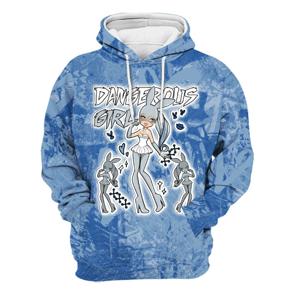 Hoodie To Match Low Space Jam 11s - Dangerous.Girl Heart Grunge All Over Print