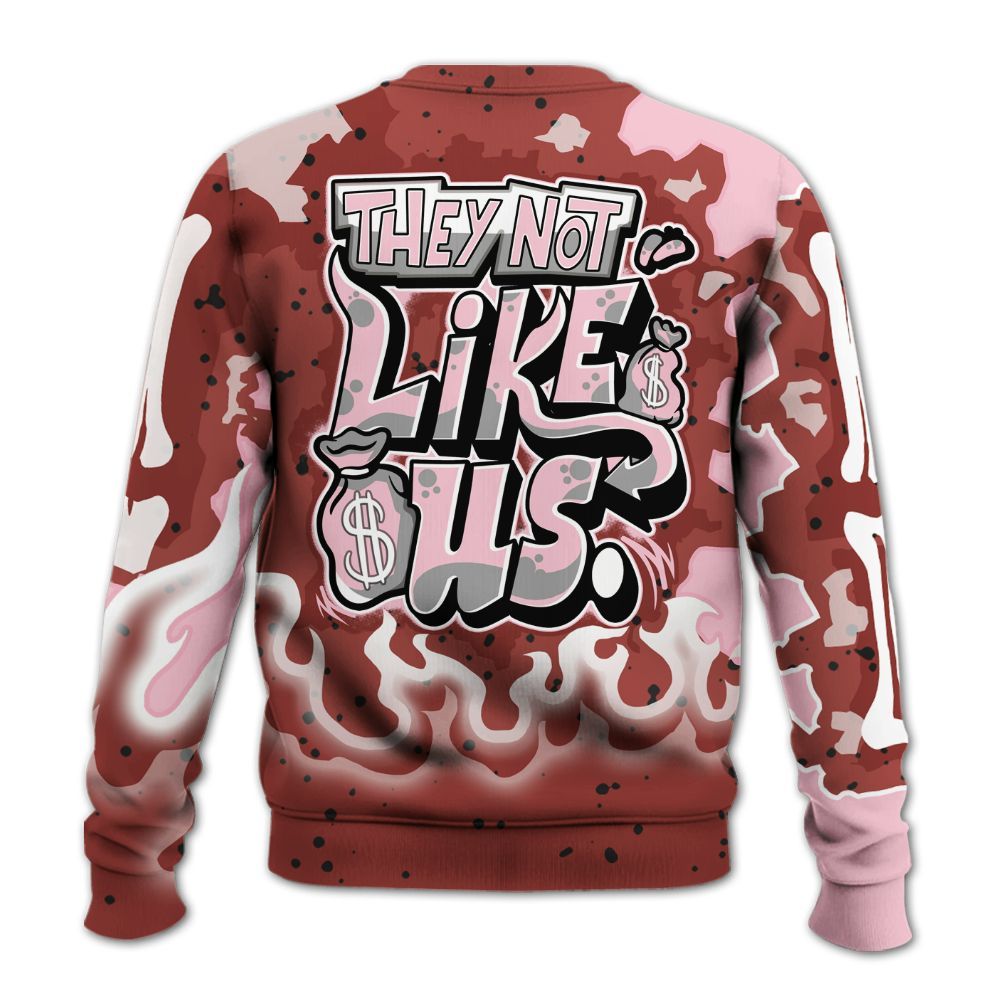 Sweatshirt To Match Retro Awake Arctic Pink - Dislike Us Graphic Burning Custom Name All Over Print