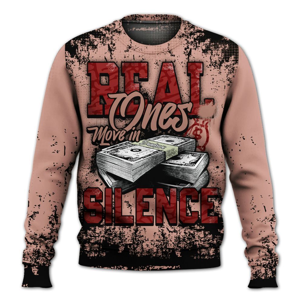 Sweatshirt To Match Valentines Day 3s - Move In Silence Money Street Retro All Over Print