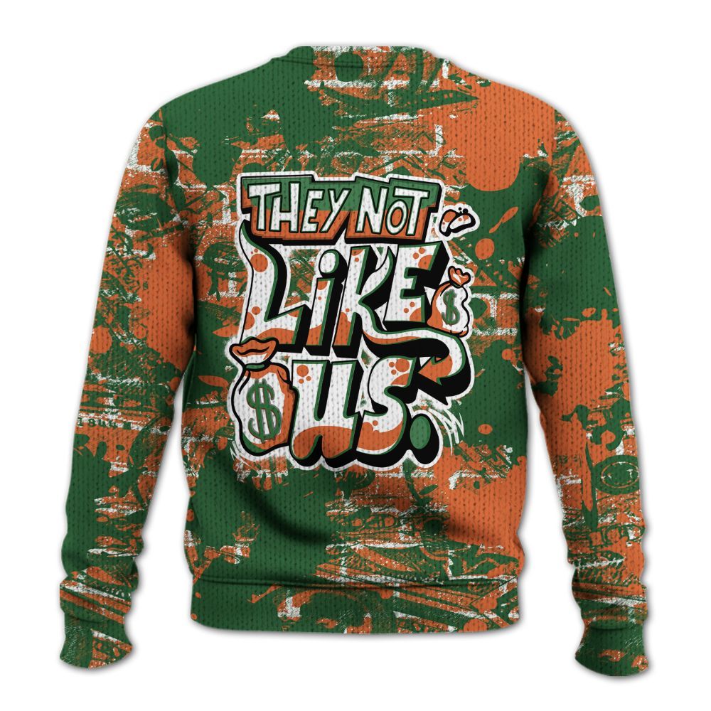 Knitted Sweater To Match Low Miami 5s - Dislike Us Graphic Street Art