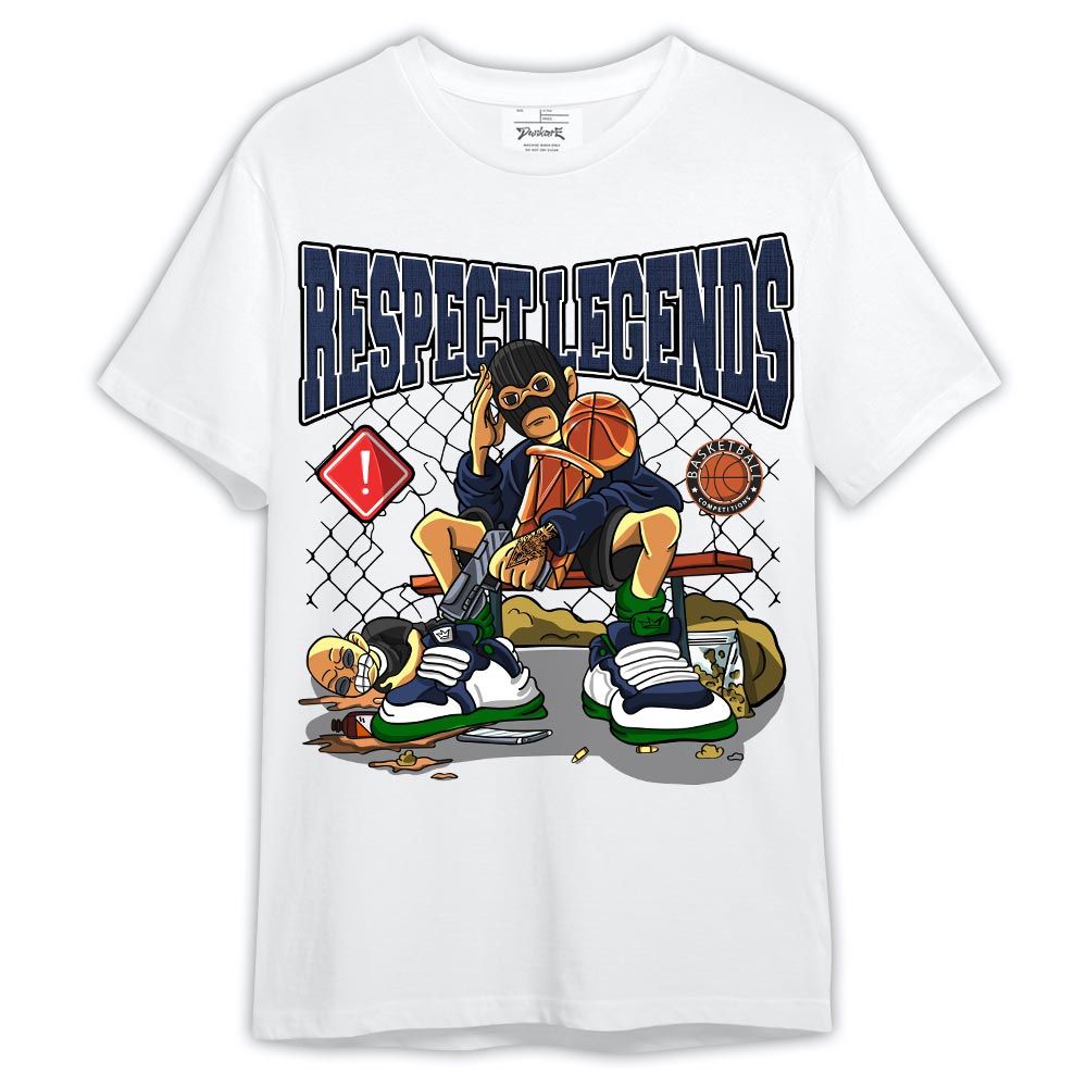 Shirt To Match Midnight Navy 13s - Respect Legends Basketball Shirt Outfit 1005 TCD