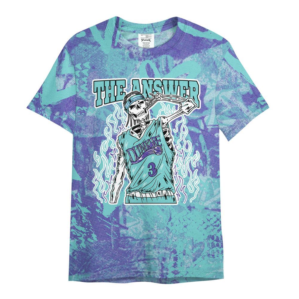 Shirt To Match Low Hornets 1s - Allen Answer Skeleton Heart All Over Print