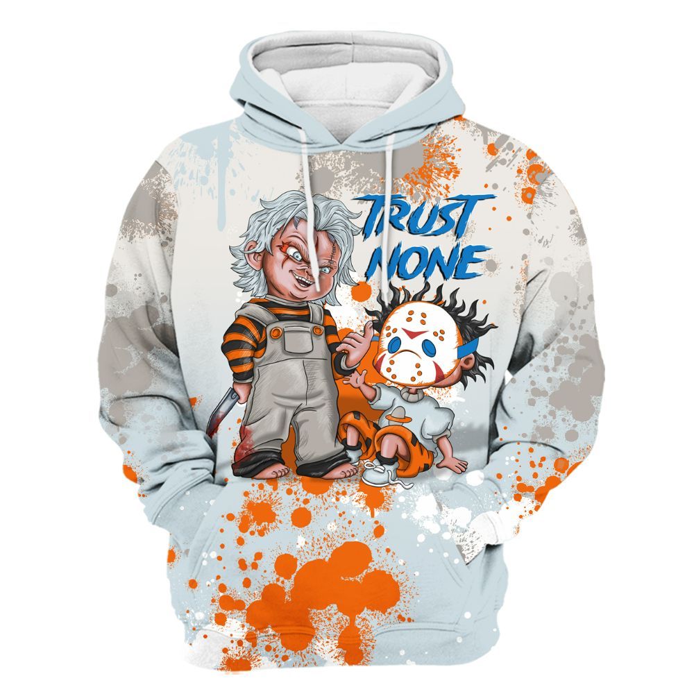 Hoodie To Match Retro High OG Alaska 1s - Trust No One Scary All Over Print