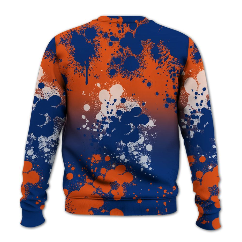 Sweatshirt To Match Mid Knicks 1s - God Blessed Ink Drip All Over Print