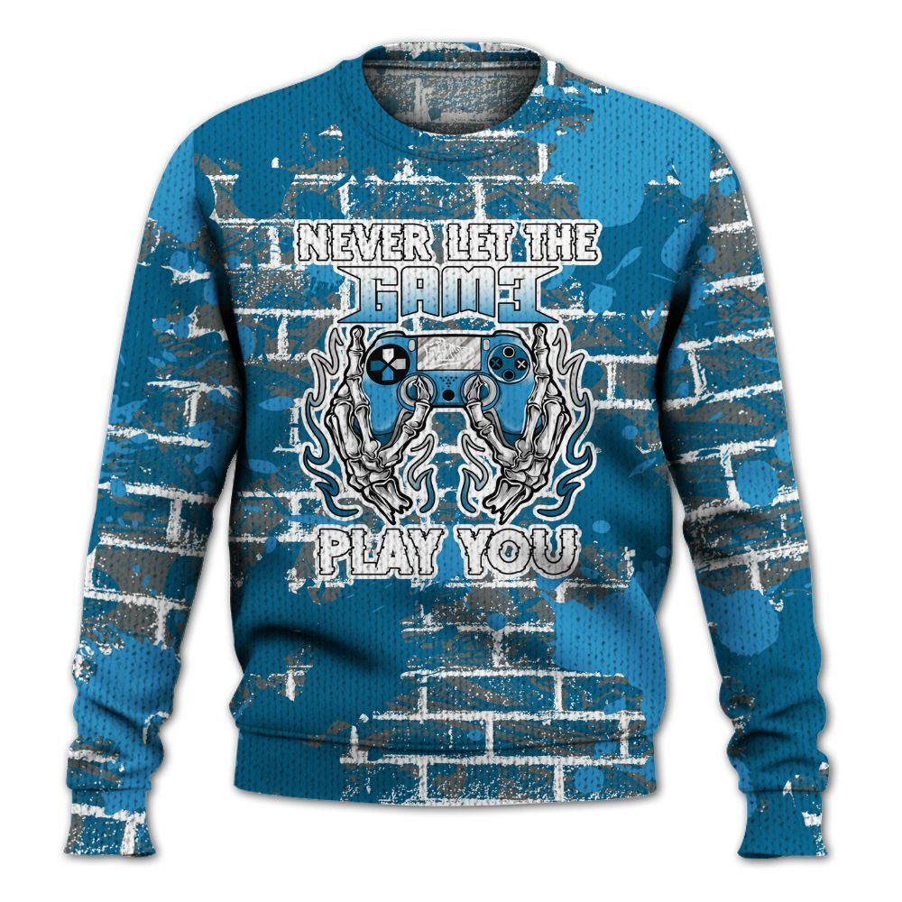 Knitted Sweater To Match Powder Blue 9s - PlayGame Skull Brick