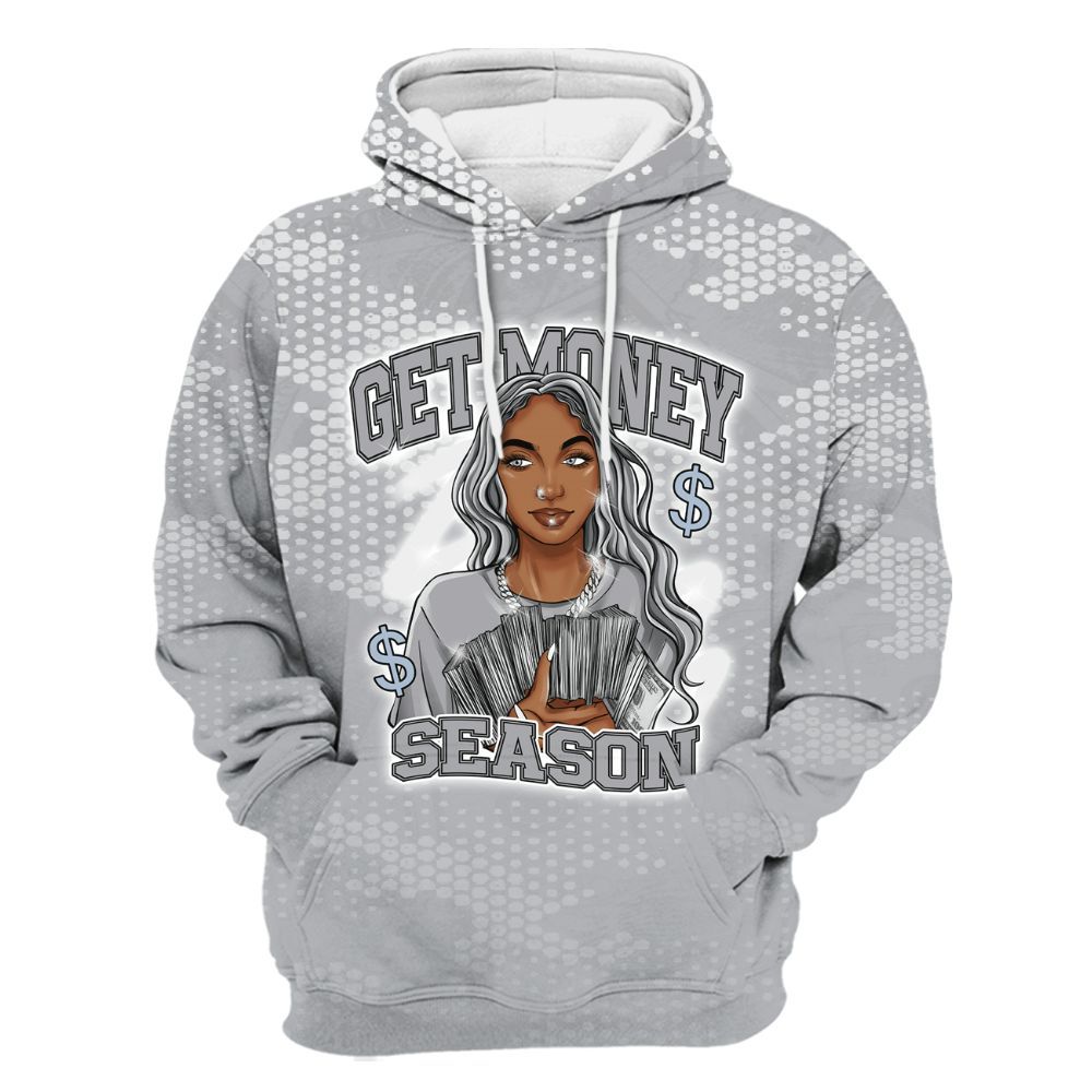 Hoodie To Match Low OG Wolf Grey 1s - Get Moneys Season Banknote All Over Print