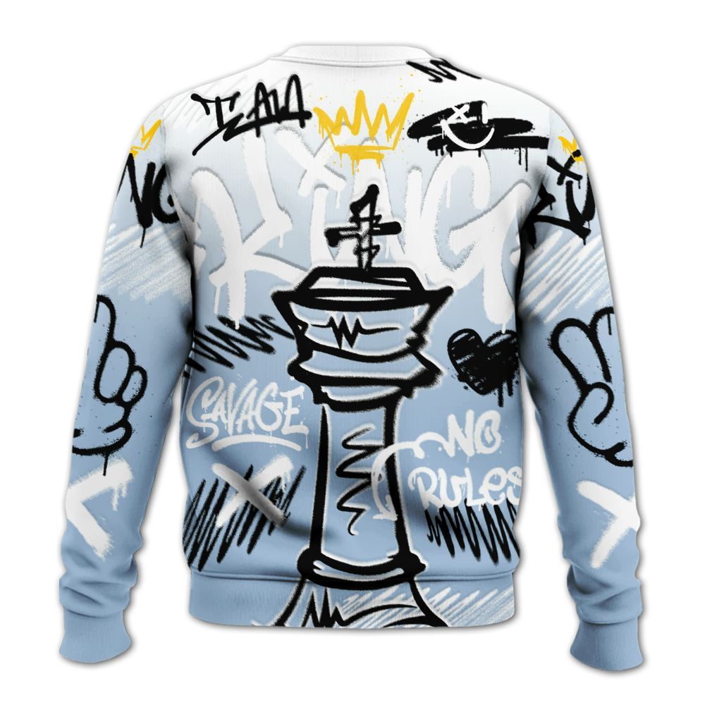 Sweatshirt To Match High University Blue 1s - Street King Chess Streetwear All Over Print