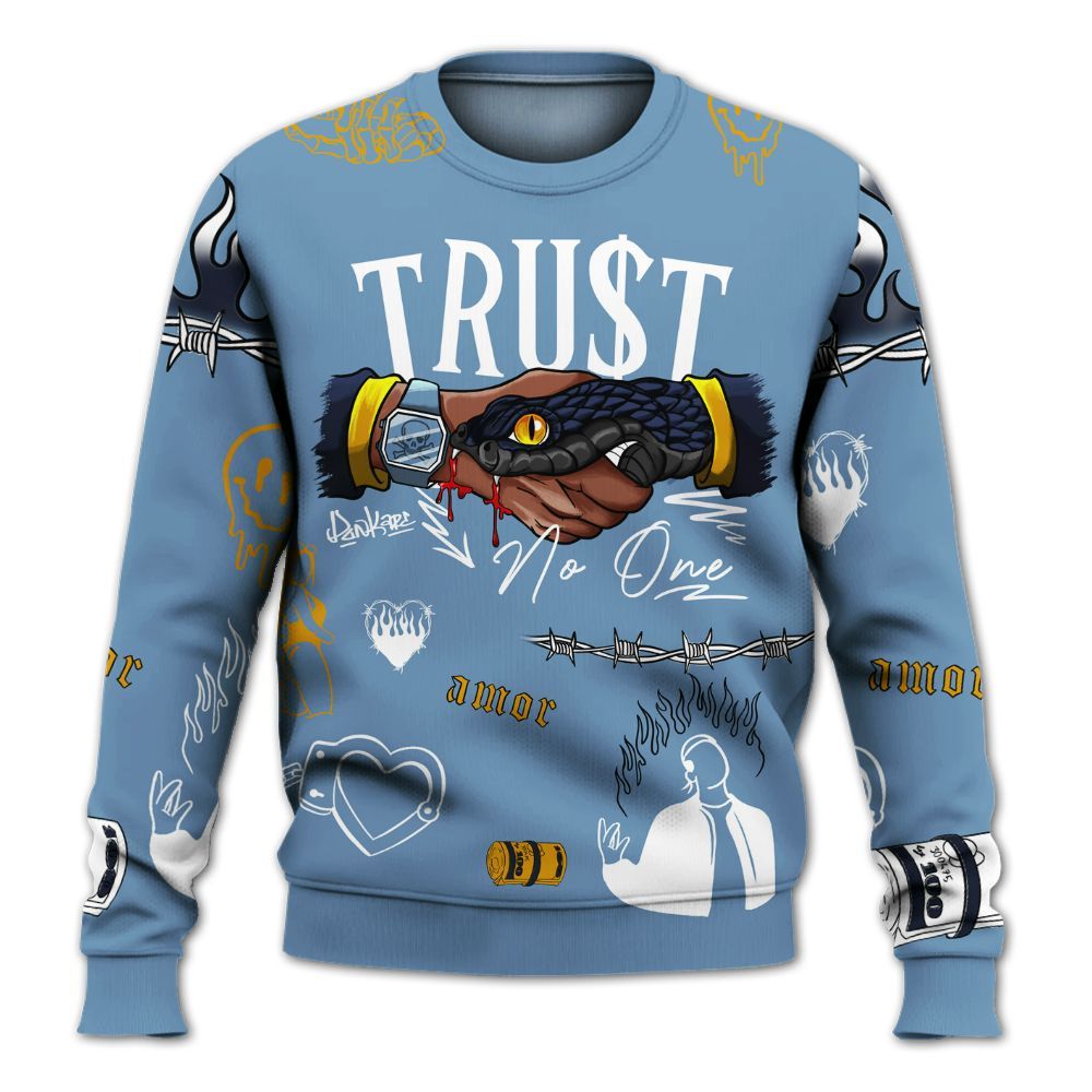 Sweatshirt To Match High OG First In Flight 1s - Snake Trust No One All Over Print