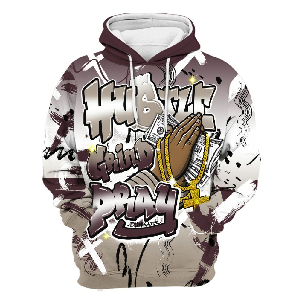 Hoodie To Match AMM Retro Phantom 4s - Money Hustle Grind Pray All Over Print