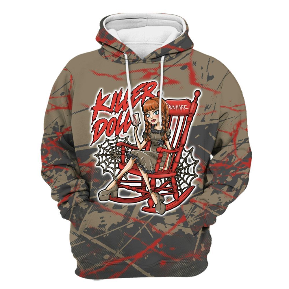 Hoodie To Match Olive 9s - Killer Doll-A Halloween Profound All Over Print