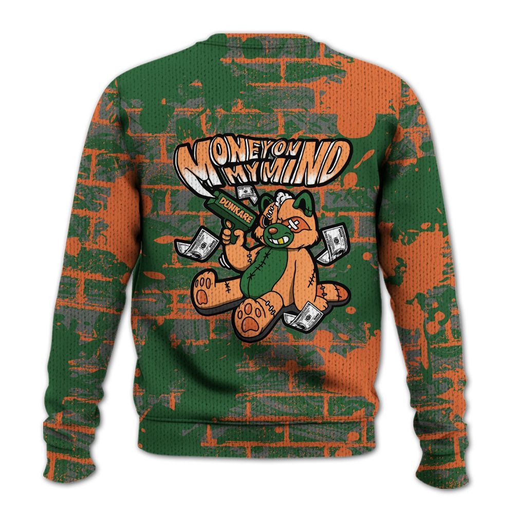 Knitted Sweater To Match Low Miami 5s - Money On My Mind Raccoon Brick