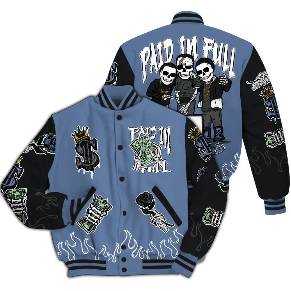 Varsity Jacket To Match Mid Space Jam 1s - Fire Everybody Paid In All Over Print