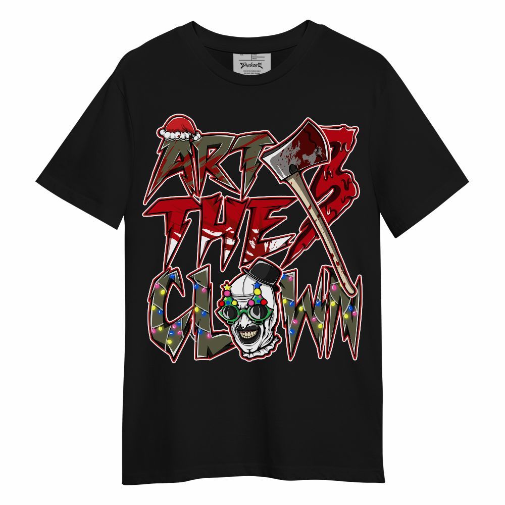 Shirt To Match Travis Scott Low OG Medium Olive 1s - Art Clown Halloween Unisex Shirt