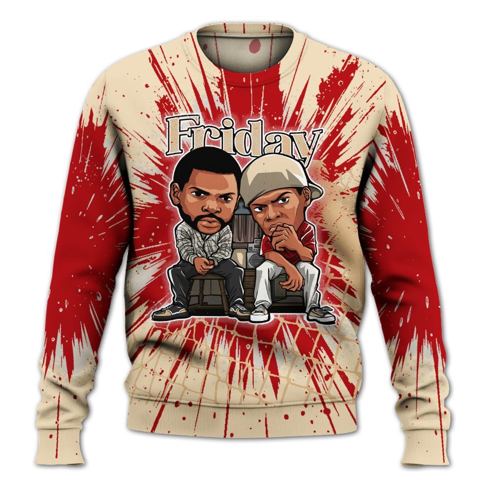 Sweatshirt To Match Dunk Low Strawberry Waffle - Friday Movie All Over Print